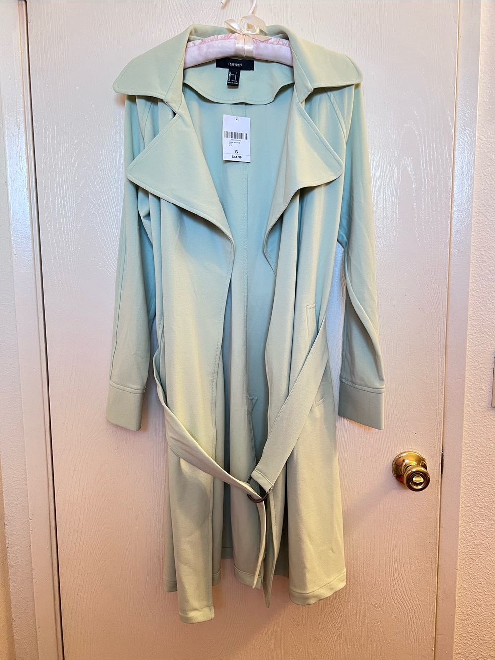Forever 21 Mint Green Trench Coat
